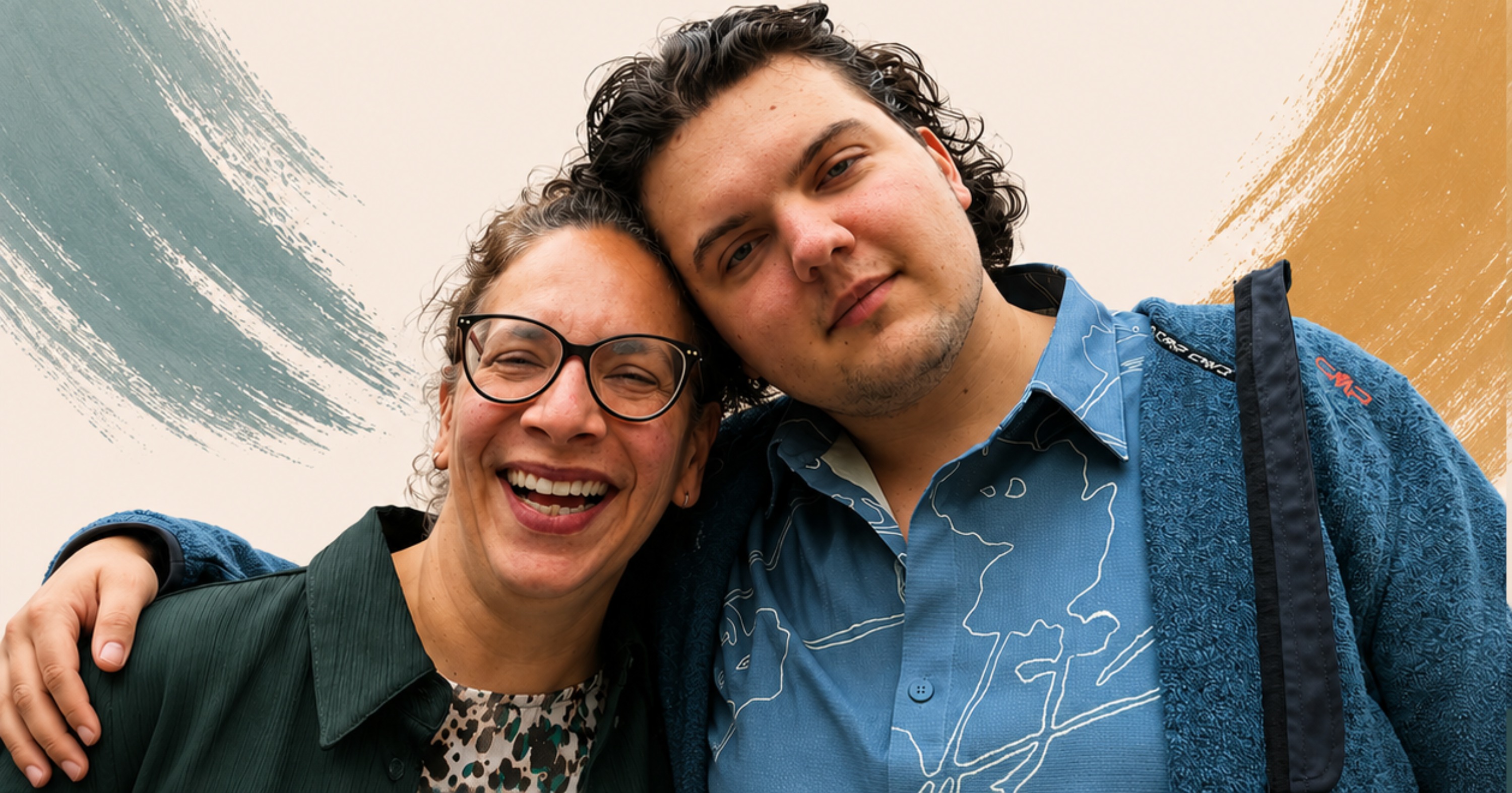 Dr. Yolanda Bogaert and her son Miguel Martikonis, smiling together
